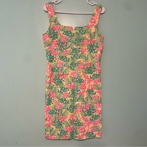 Lilly Pulitzer Pink and Green Floral Mini Dress